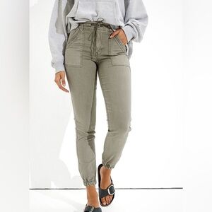 AE Next Level High Waisted Jogger Jegging Pants Light Olive Green